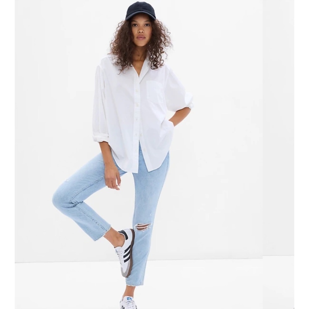 Gap Mid Rise Vintage Slim Light Destroy Jeans